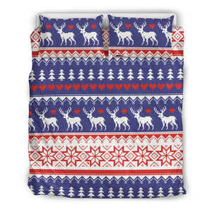 Deer Sweater Printed Pattern Bedding Set