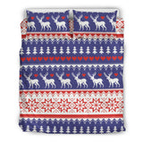 Deer Sweater Printed Pattern Bedding Set