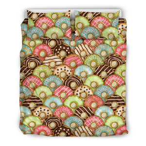 Donut Pattern Background Bedding Set