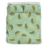 Durian Pattern Green Background Bedding Set