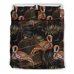 Flamingo Pattern Background Bedding Set