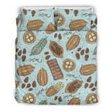 Hand Drawn Cocoa Pattern Bedding Set