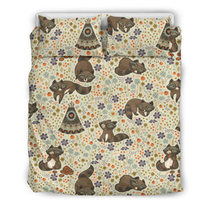 Raccoon Pattern Bedding Set