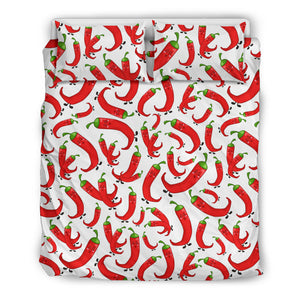 Red Chili Pattern Bedding Set