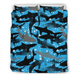 Shark Pattern Background Bedding Set