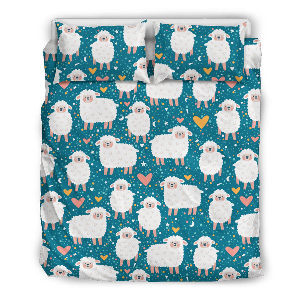 Sheep Heart Pattern Bedding Set