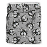 Siberian Husky Pattern Theme Bedding Set