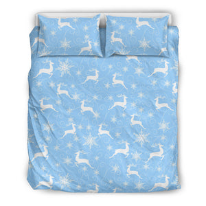 Snowflake Deer Pattern Bedding Set