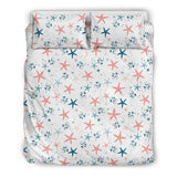 Starfish Pattern Background Bedding Set