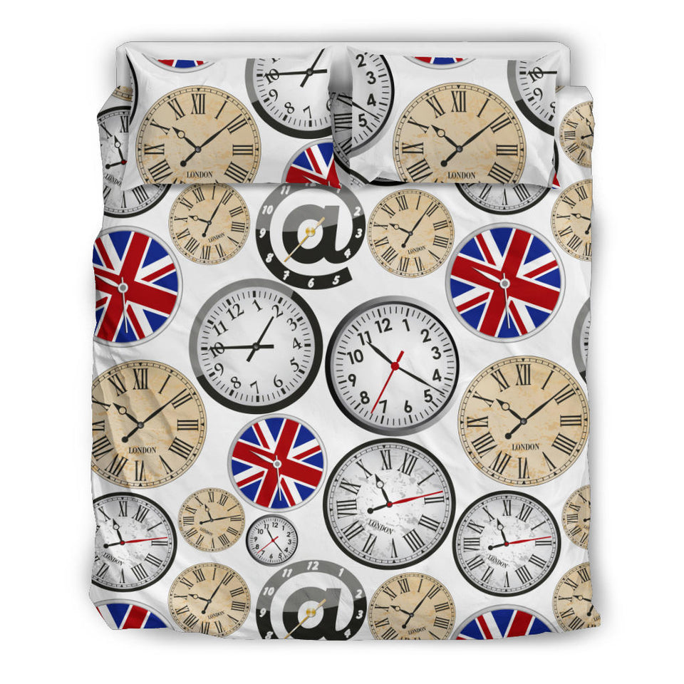 Wall Clock UK Pattern Bedding Set