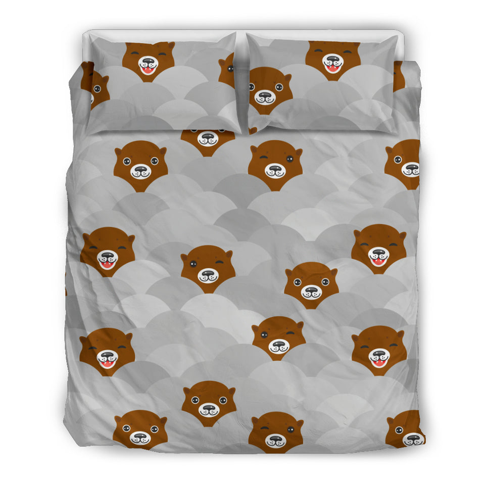 Cute Otter Pattern Bedding Set