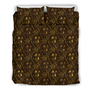 Gold Grape Pattern Bedding Set