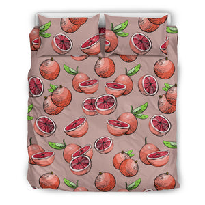 Grapefruit Pattern Background Bedding Set