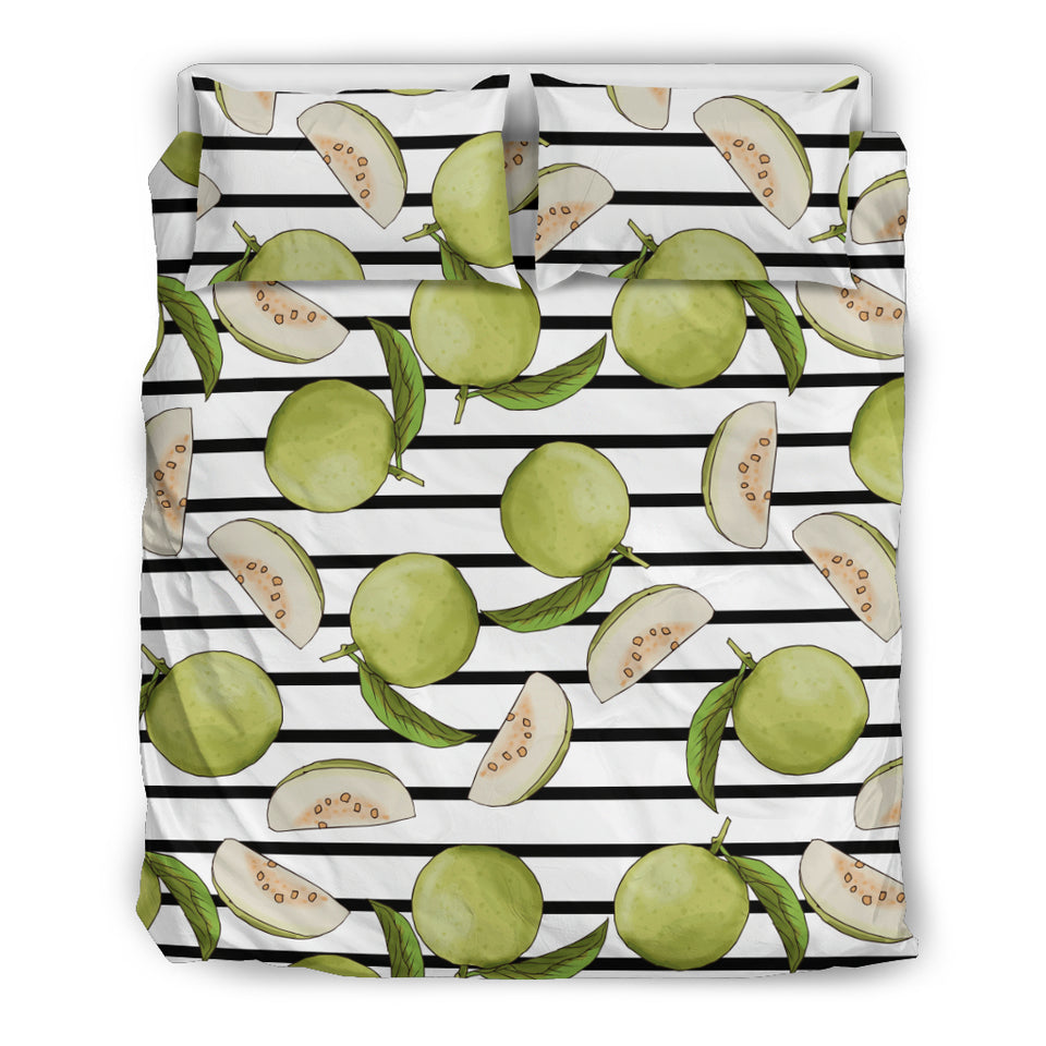 Guava Pattern Stripe background Bedding Set