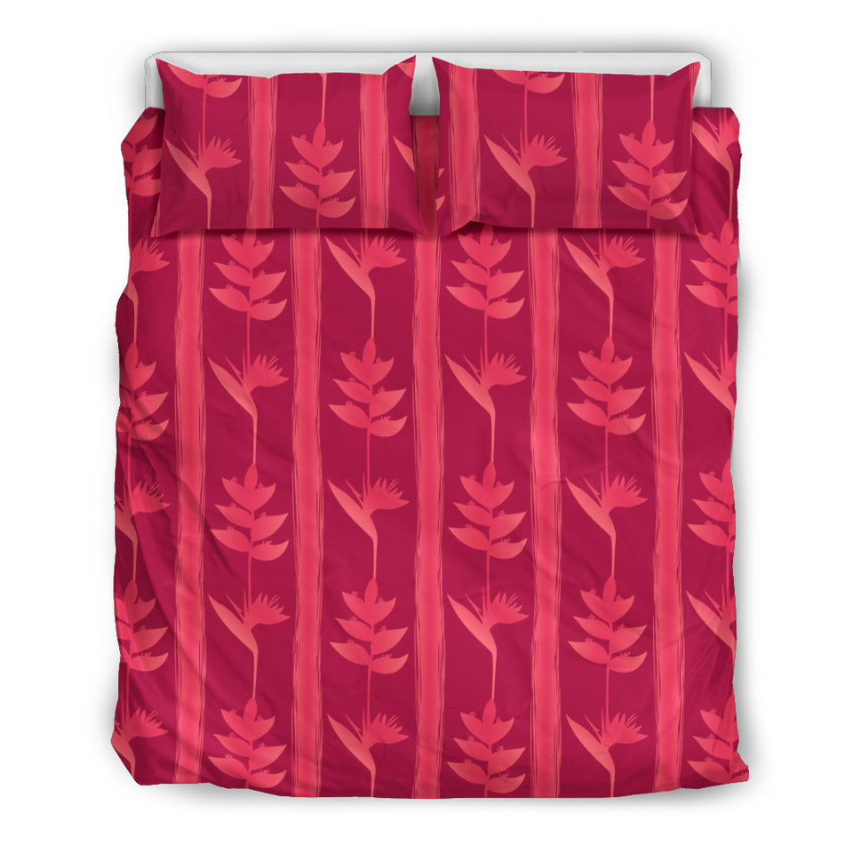 Heliconia Pink Pattern Bedding Set