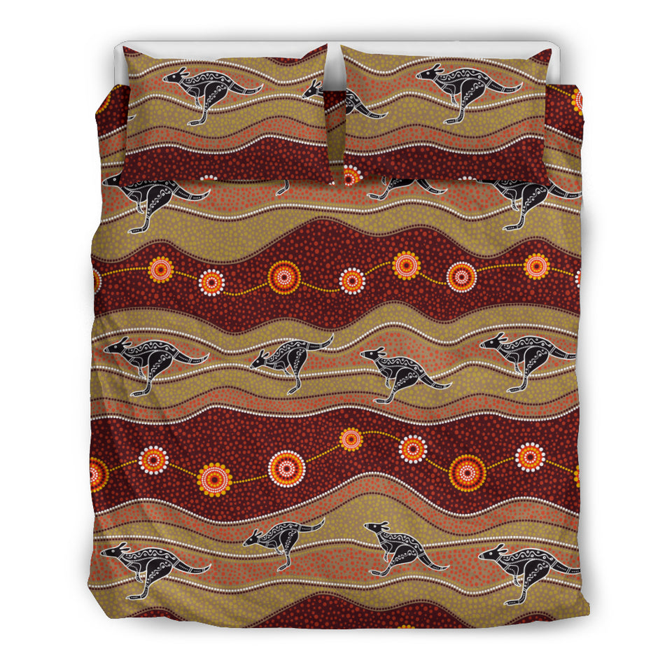 Kangaroo Aboriginal Pattern Bedding Set