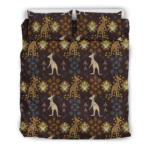 Kangaroo Aboriginal Theme Pattern  Bedding Set