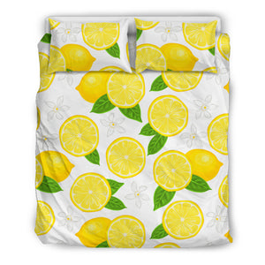 Lemon Flower Pattern Bedding Set