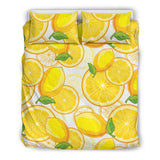 Lemon Pattern Background Bedding Set