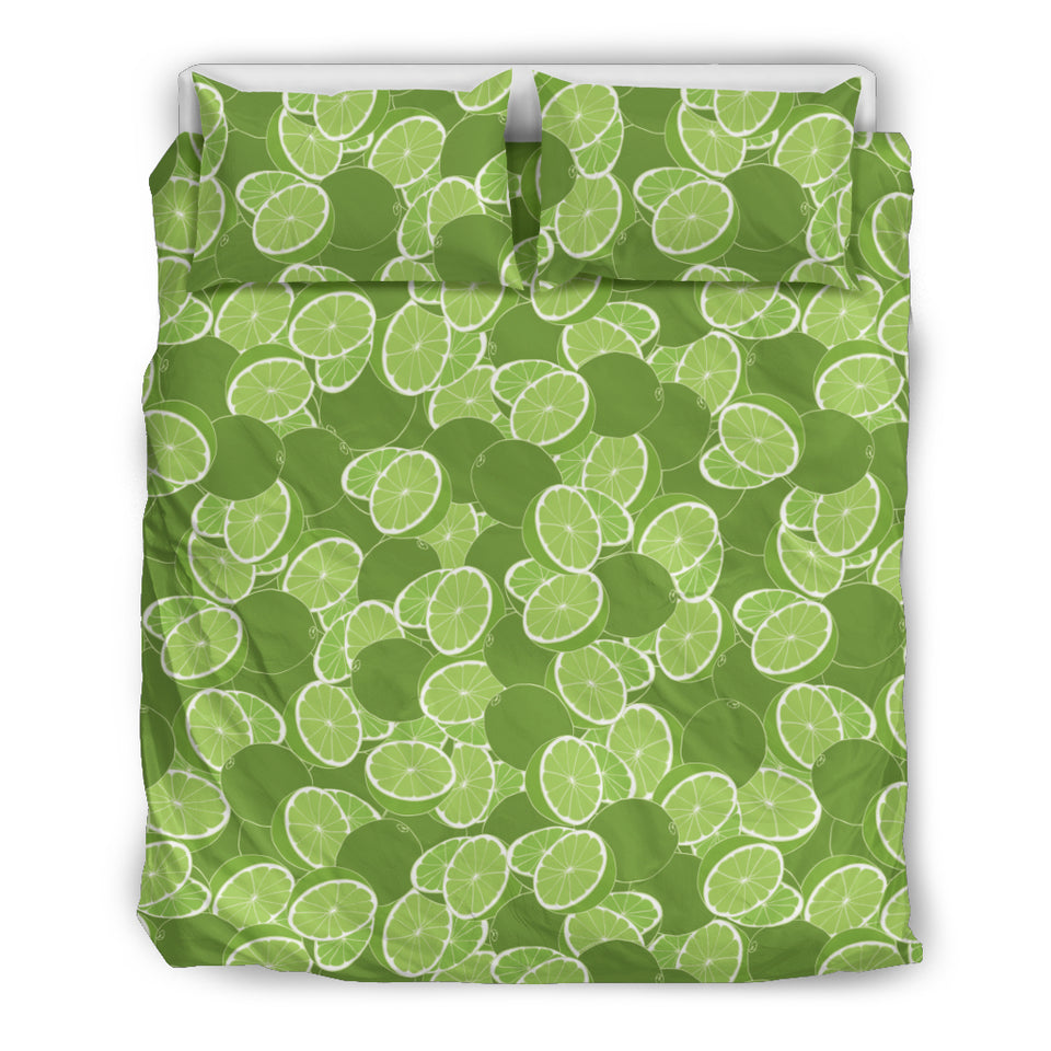 Lime Pattern Background Bedding Set