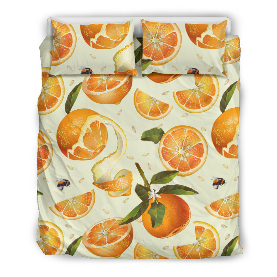 Orange Pattern Bedding Set