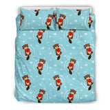 Otter Heart Pattern Bedding Set