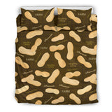 Peanut Pattern Green Background Bedding Set