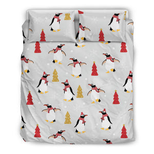 Penguin Christmas Tree Pattern Bedding Set