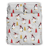 Penguin Christmas Tree Pattern Bedding Set