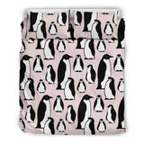 Penguin Pattern Background Bedding Set