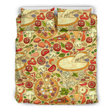 Pizza Pattern Background Bedding Set