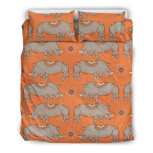 Rhino Pattern Theme Bedding Set