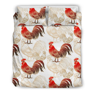 Rooster Chicken Pattern Bedding Set