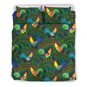 Rooster Chicken Pattern Theme Bedding Set