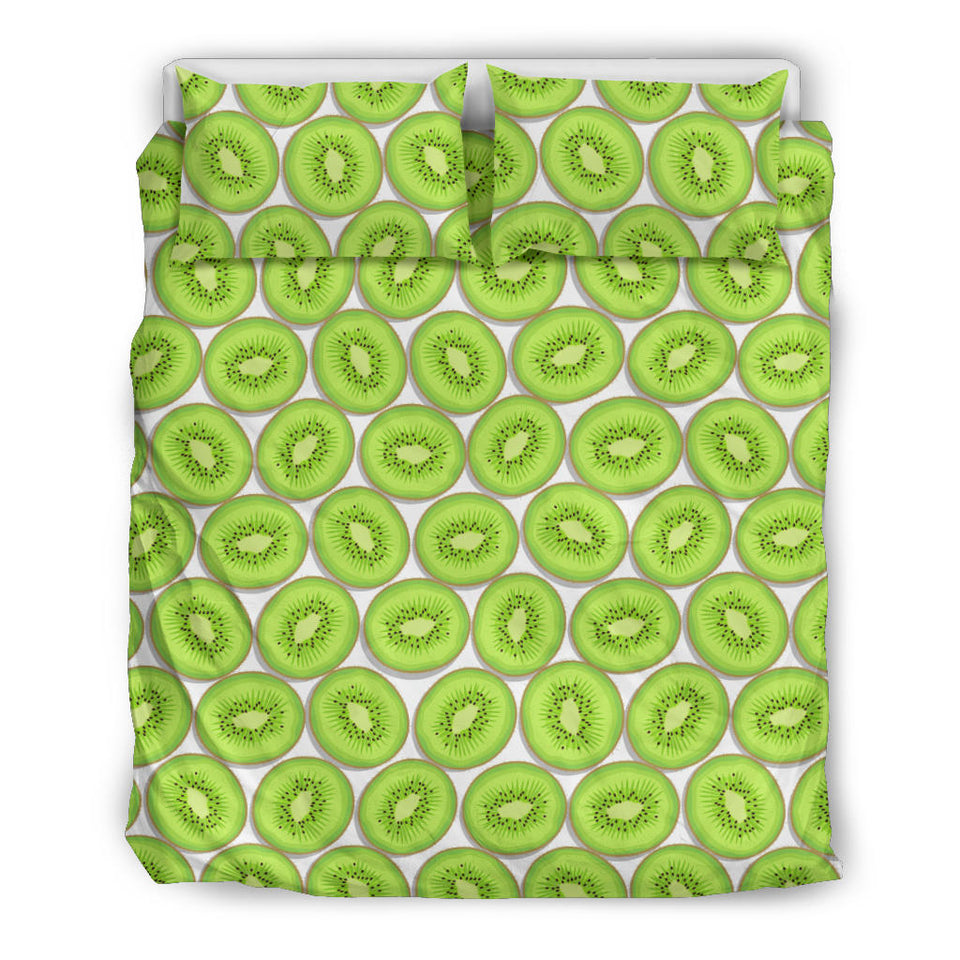 Sliced Kiwi Pattern Background Bedding Set