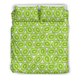 Sliced Kiwi Pattern Background Bedding Set