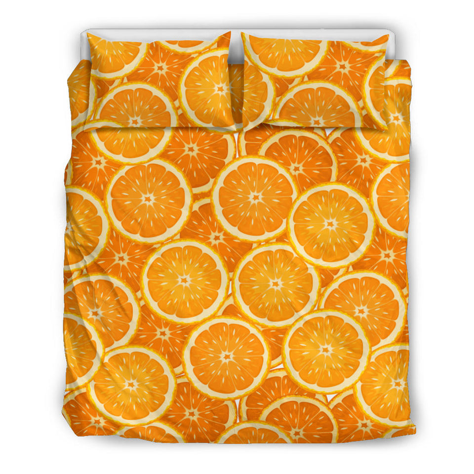 Sliced Orange Pattern Bedding Set