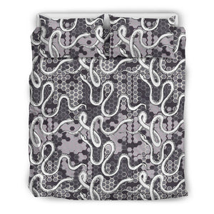 Snake Gray Pattern Bedding Set