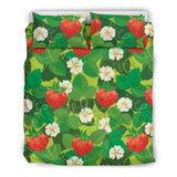 Strawberry Leaves Pattern Bedding Set