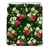Strawberry Pattern Background Bedding Set