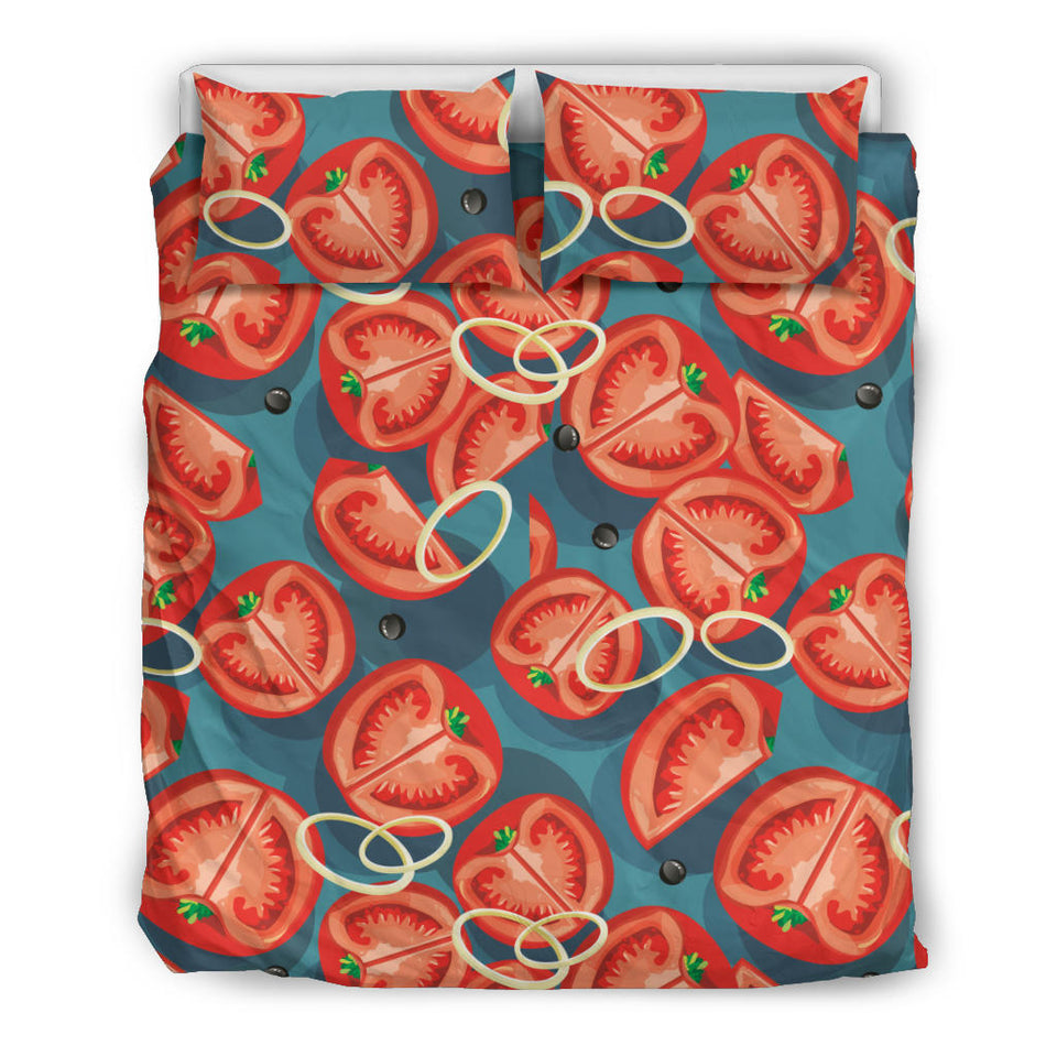 Tomato Pattern Background Bedding Set