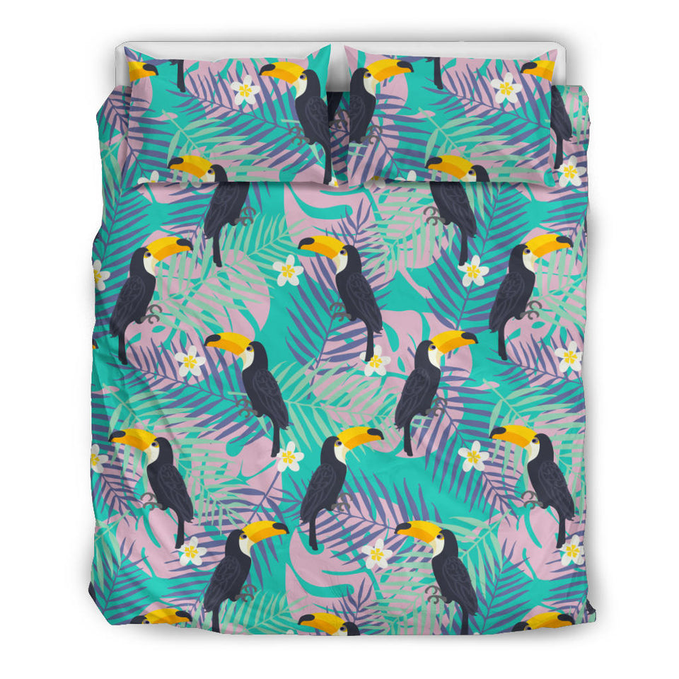 Toucan Pattern Background Bedding Set
