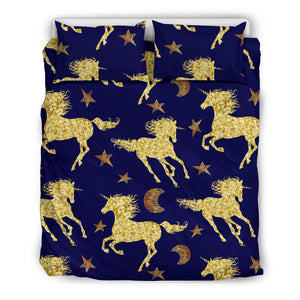 Unicorn Gold Pattern Bedding Set