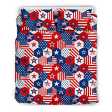 USA Star Hexagon Pattern Bedding Set