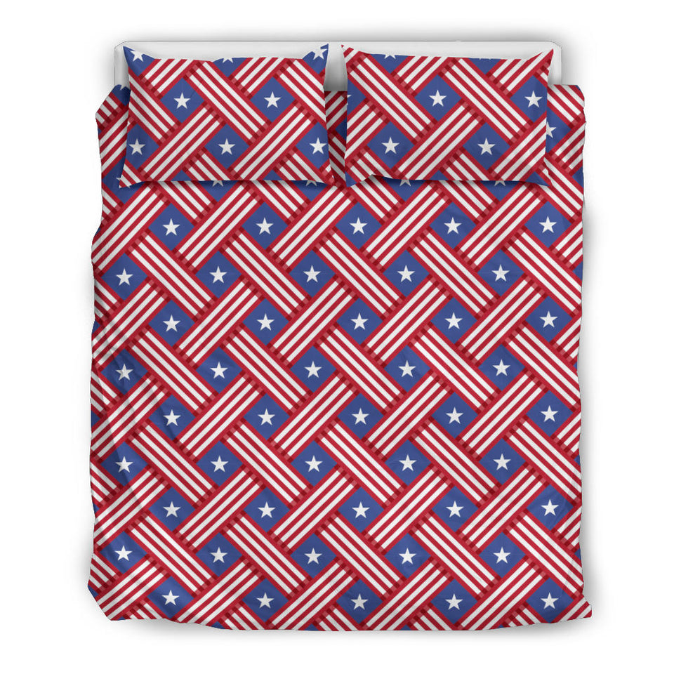 USA Star Stripe Pattern Bedding Set