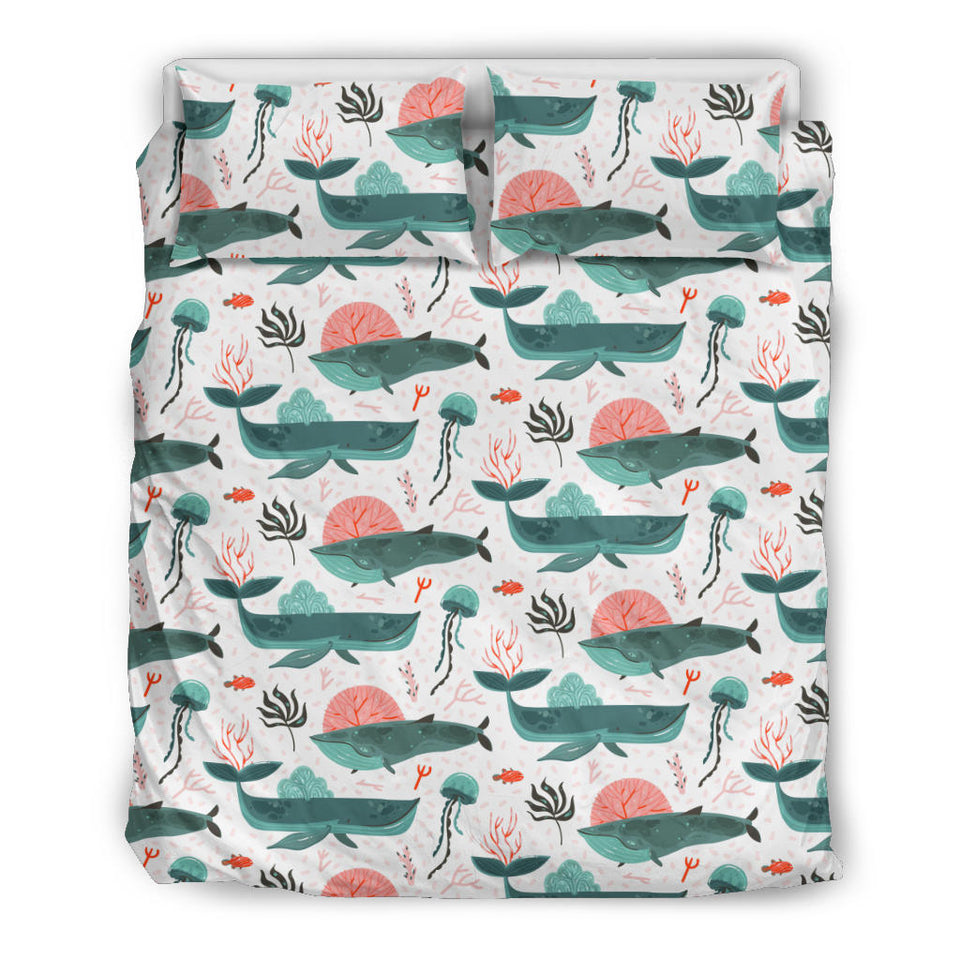 Whale Jelly Fish Pattern  Bedding Set