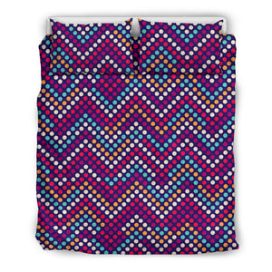 Zigzag Chevron Pokka Dot Aboriginal Pattern Bedding Set