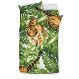 Bengal Tiger Pattern leaves Bedding Set