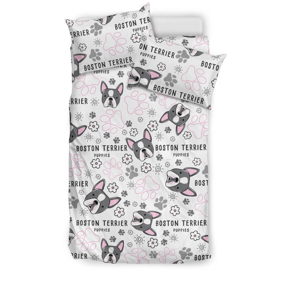 Boston Terrier Pattern Bedding Set