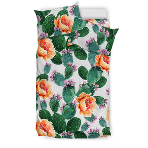 Cactus and Flower Pattern Bedding Set